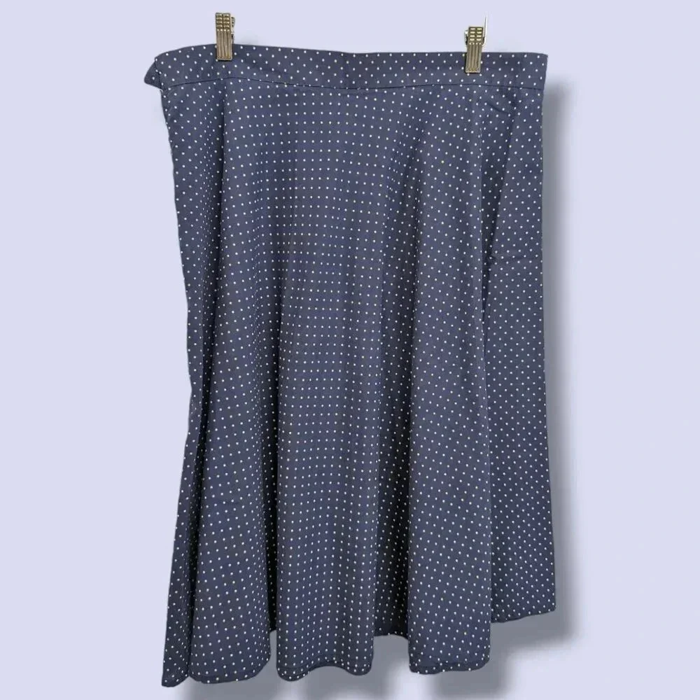 Vintage Navy Polka Dot Skirt - Picture 6 of 7